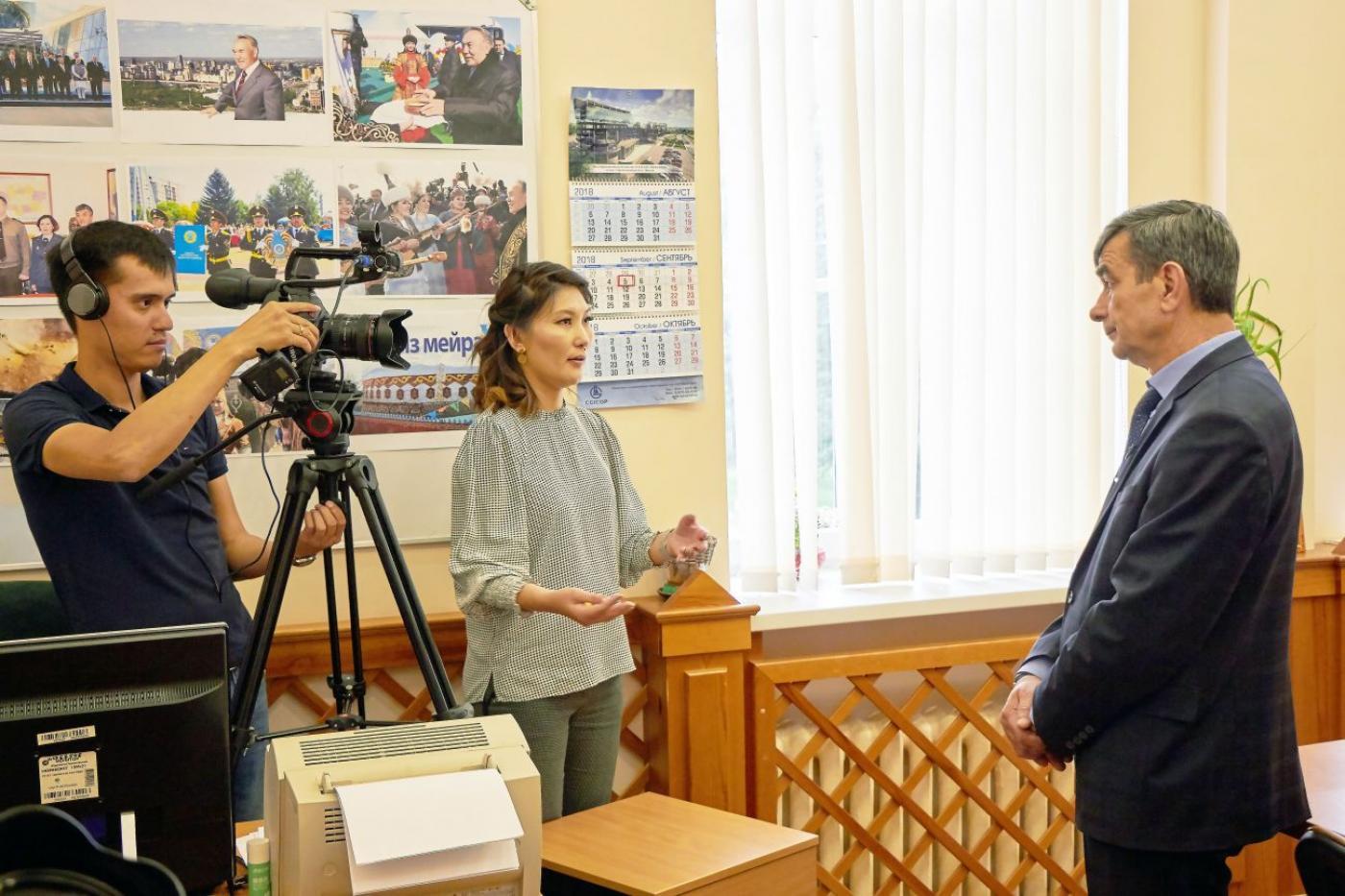 Визит съёмочной группы телеканала "Kazakh TV" 